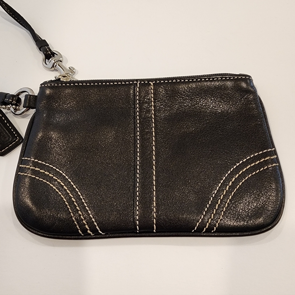 Coach Black Leather Wristlet - Picture 3 of 6